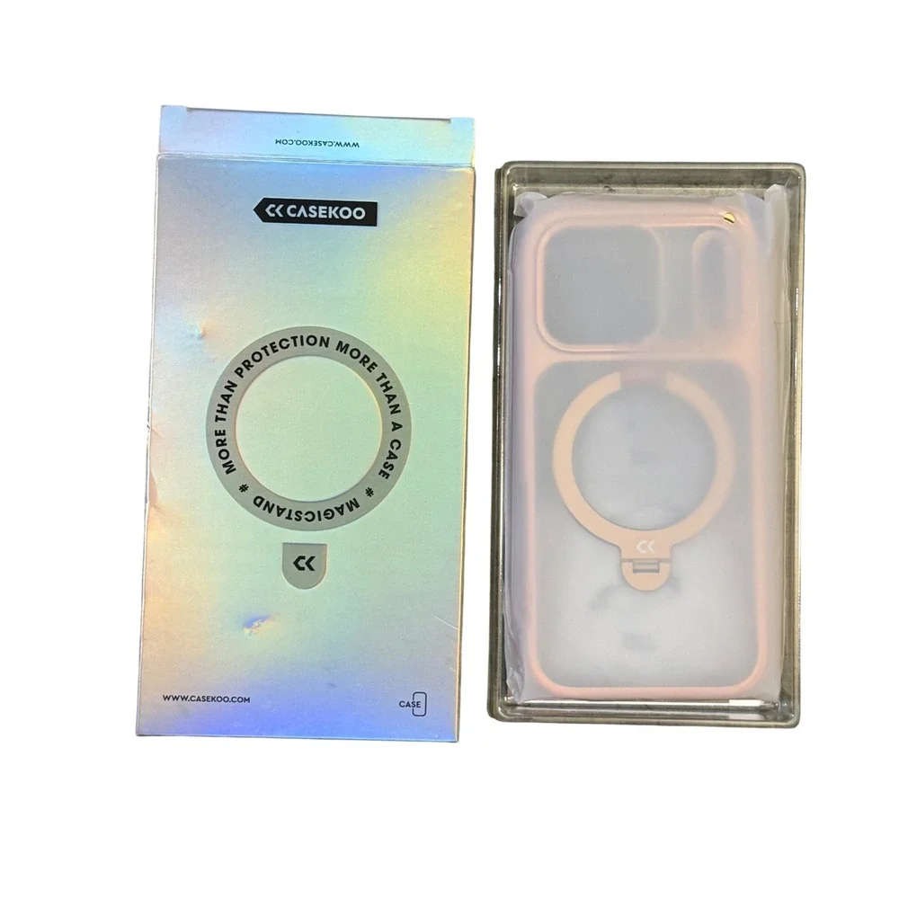NWT CASEKOO iPhone 17 Pro Case Rose Gold Sparkle MagSafe 360 Stand‎